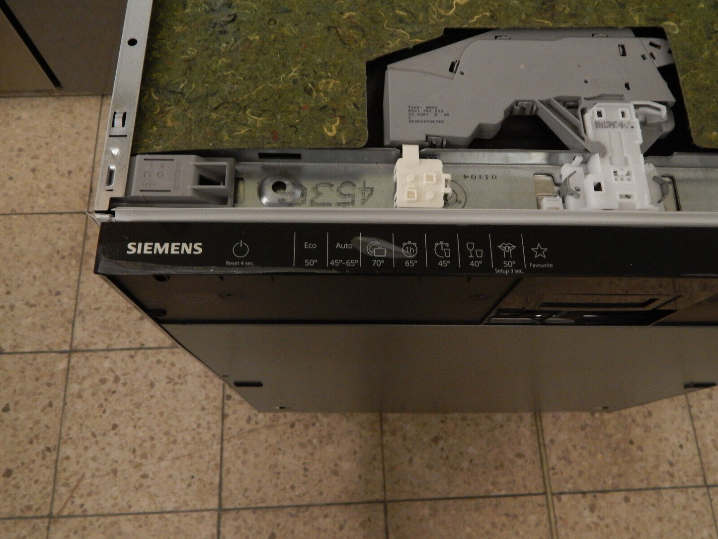 Siemens iQ500 SX65EX07CE vollintegrierbarer Geschirrspüler 14 Maßgedecke Schwarz