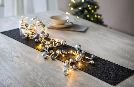 LED-Lichterkette "Weihnachten" silber, 20 LEDs Advent Weihnachten Wohnungsdeko