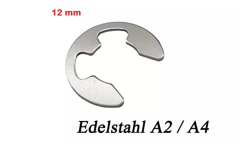 E-CLIP Außen Sicherungsring Sprengring für Welle DIN 6799 Edelstahl 1,5mm - 15mm