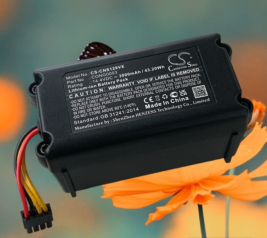 Akku für Saugroboter Bagotte BL509 14,4V 3000mAh/43Wh Li-Ion Schwarz