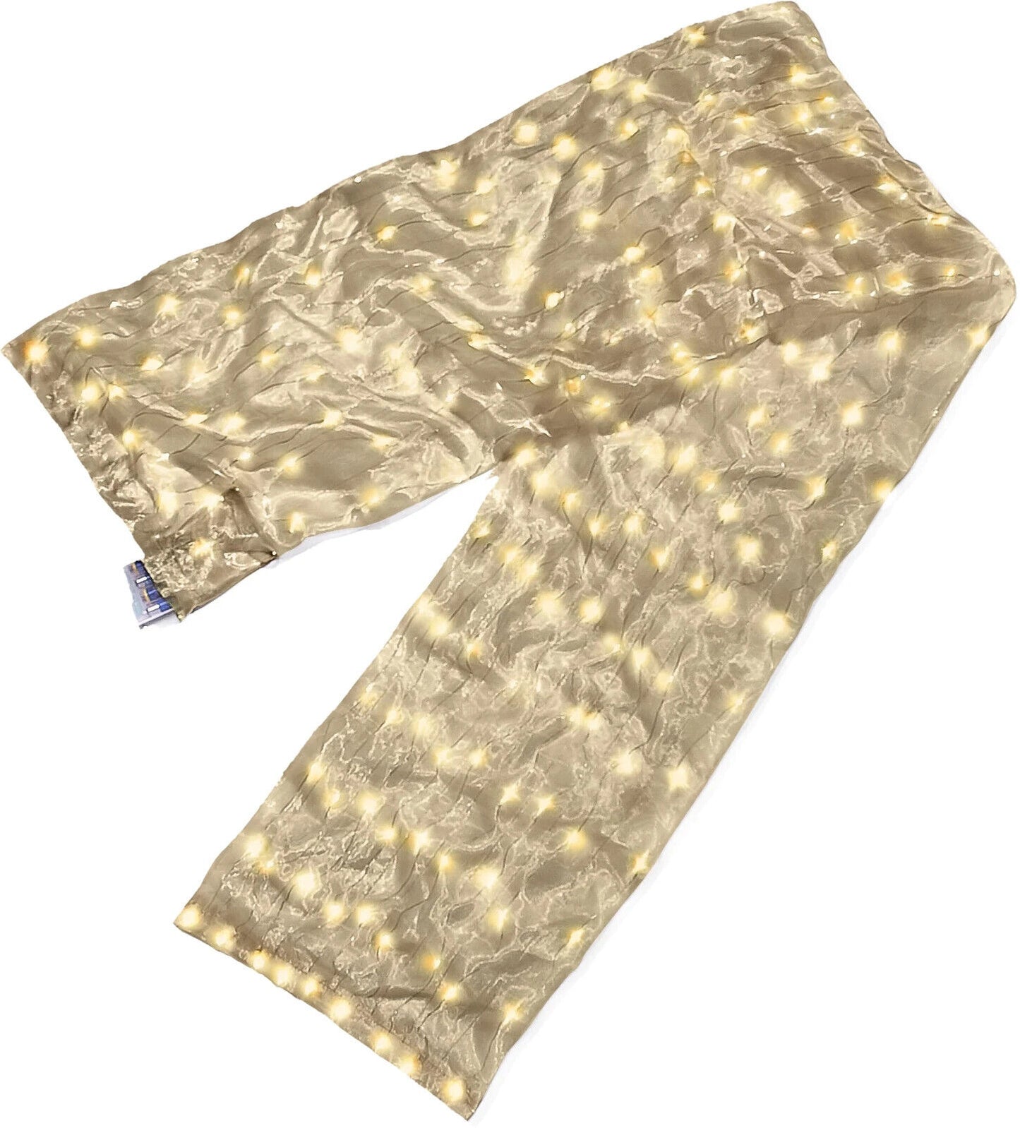 LED-Dekostoff "Glamour" Taupe, 36x210cm, 198 LEDs Tischläufer Deko Beleuchtung