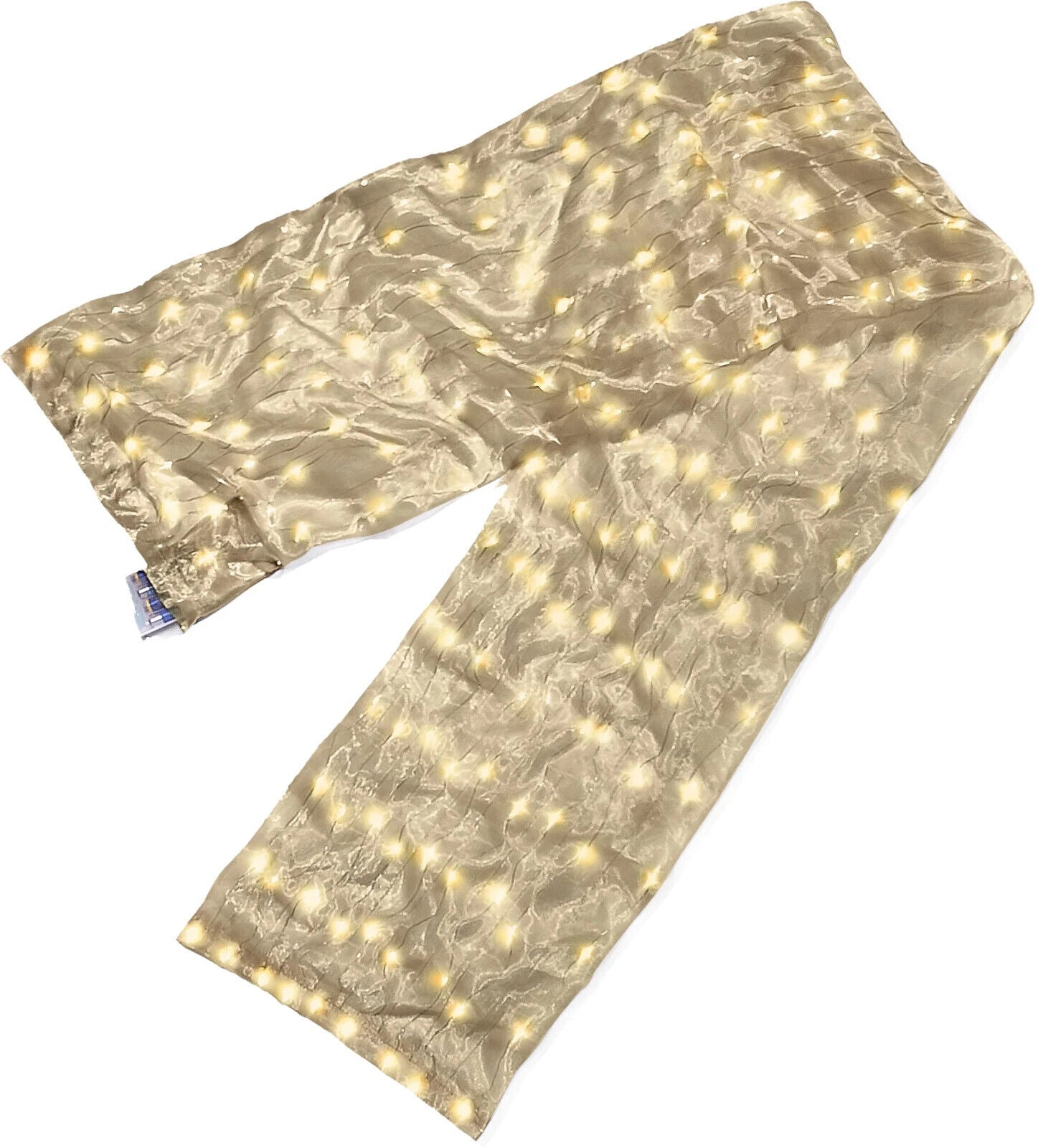 LED-Dekostoff "Glamour" Taupe, 36x210cm, 198 LEDs Tischläufer Deko Beleuchtung