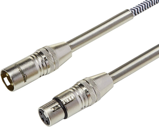 Amazon Basics Cable de micrófono de 3 Kiefern, 10 Kuchen, Plateado