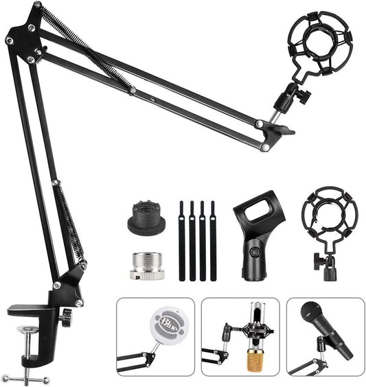 Verstellbarer Mikrofonständer Professioneller Mikrofonhalter mit Spider und Adap
