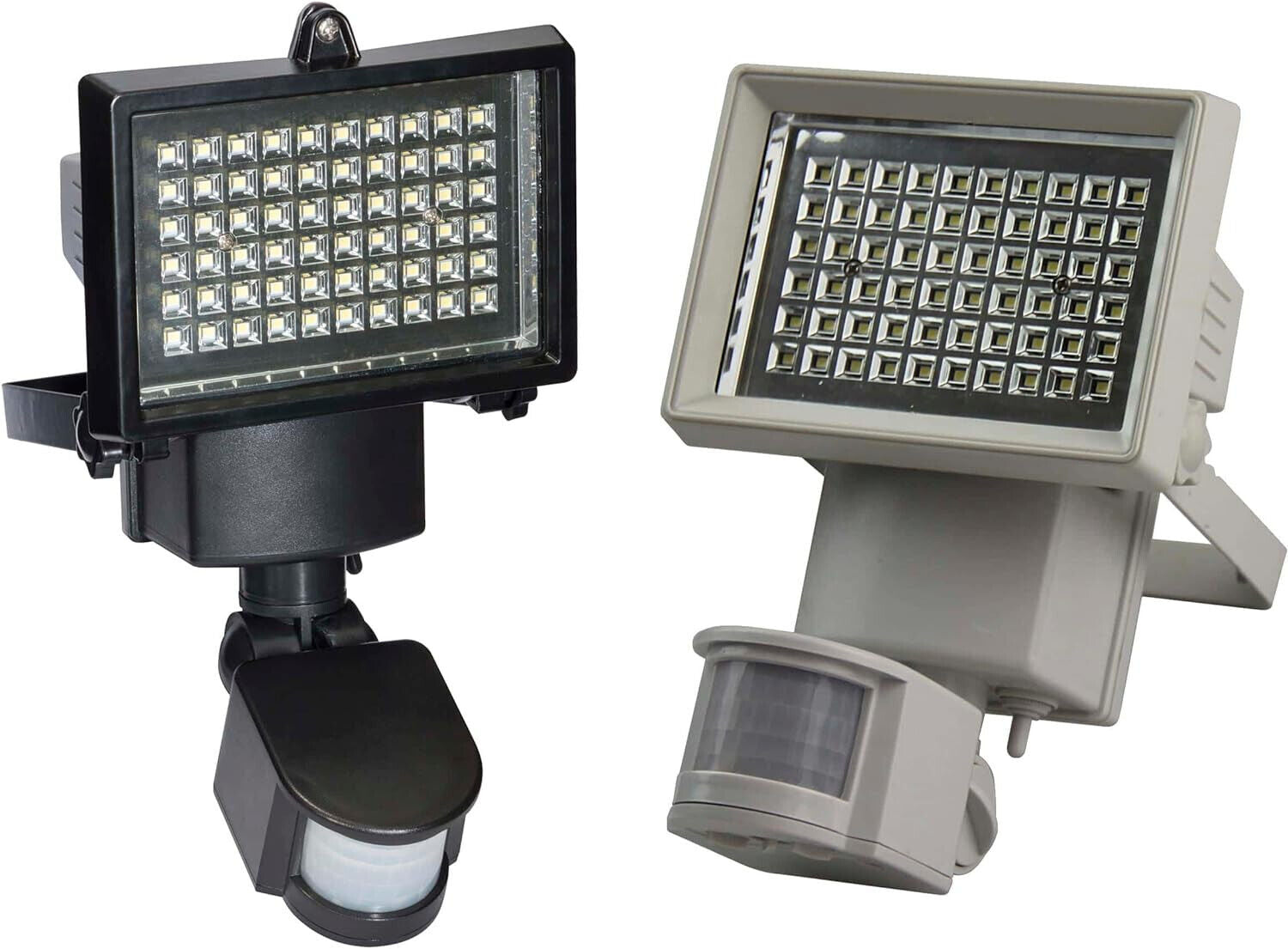 Solar-Wandleuchte 750 Lumen Solar Flutlicht mit Bewegungsmelder 60 LEDs in Grau