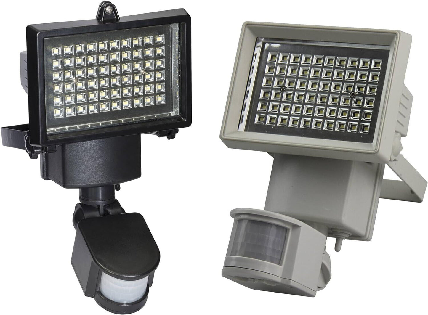 Solar-Wandleuchte 750 Lumen Solar Flutlicht mit Bewegungsmelder 60 LEDs in Grau