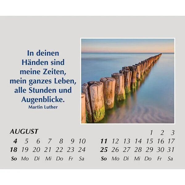 Hoffnung für jeden Tag 2024 Kalender mit Spürche Mini Kalender Reisekalender