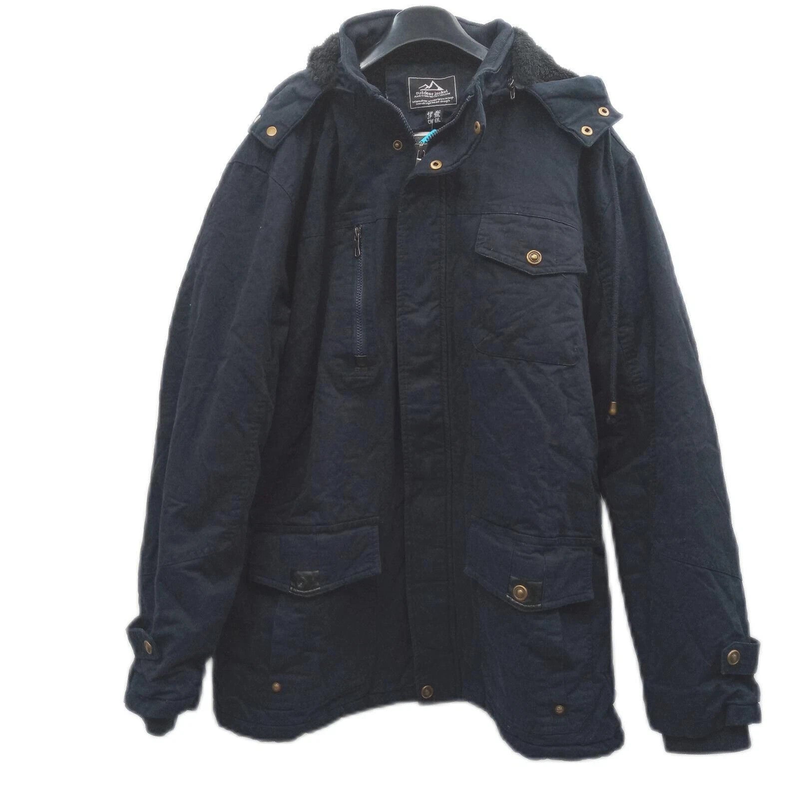 MAGCOMSEN Outdoor Cargojacke für Herren gefütterte Winterjacke Armee Jacke
