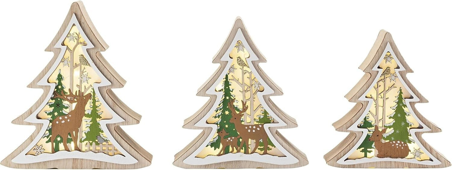 LED-Tannen "Winterwelt" 3er-set