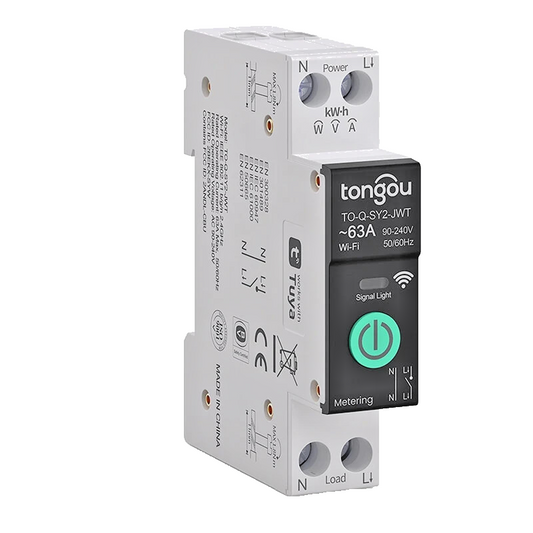 Tongou TUYA WiFi Smart MCB-Schalter mit Energieverbrauchsmessung und drahtloser