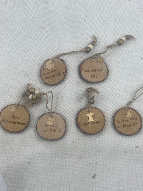Geschenk-Anhänger "WOOD" 6er-set