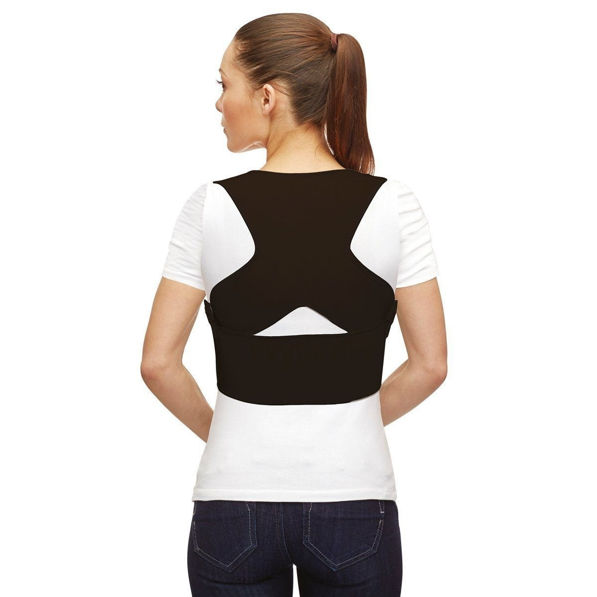 Rückenstabilisator Orthese Rückenhalter Haltungskorrektur Stütze L/XL in Schwarz