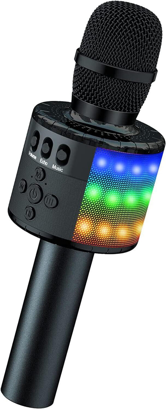 Karaoke Mikrofon, Schwarzes Bluetooth Karaoke Mikrofon mit Tasche