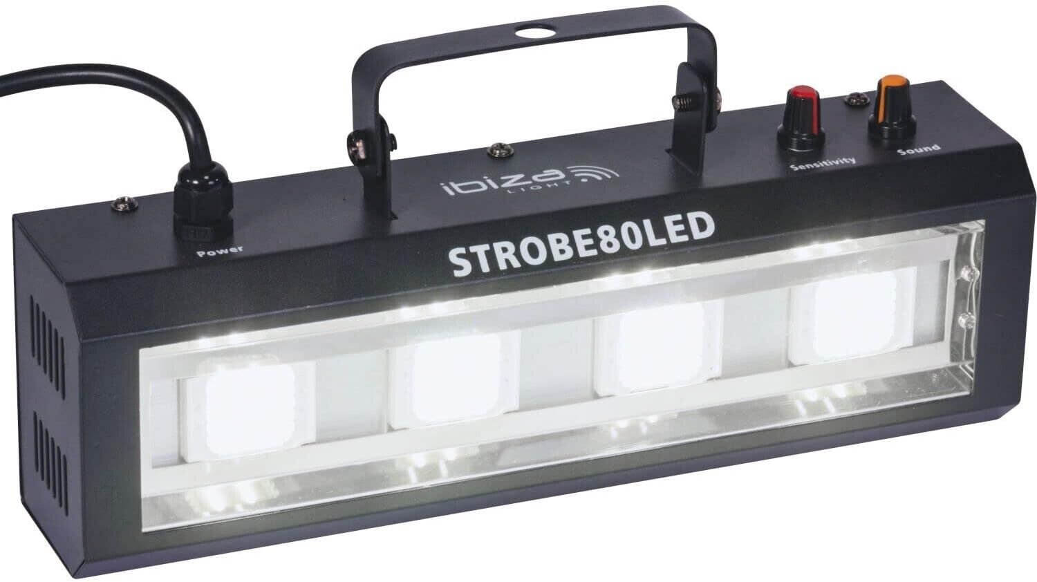 Ibiza - STROBE80LED - 4x20W LED Stroboskoplicht - Schwarz