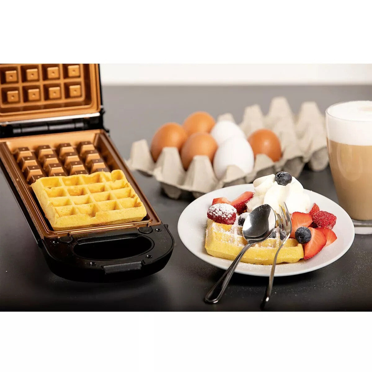 Livington Flipswitch Sandwich-Waffel-Grill Waffeleisen Multifunktionsgrill Grill