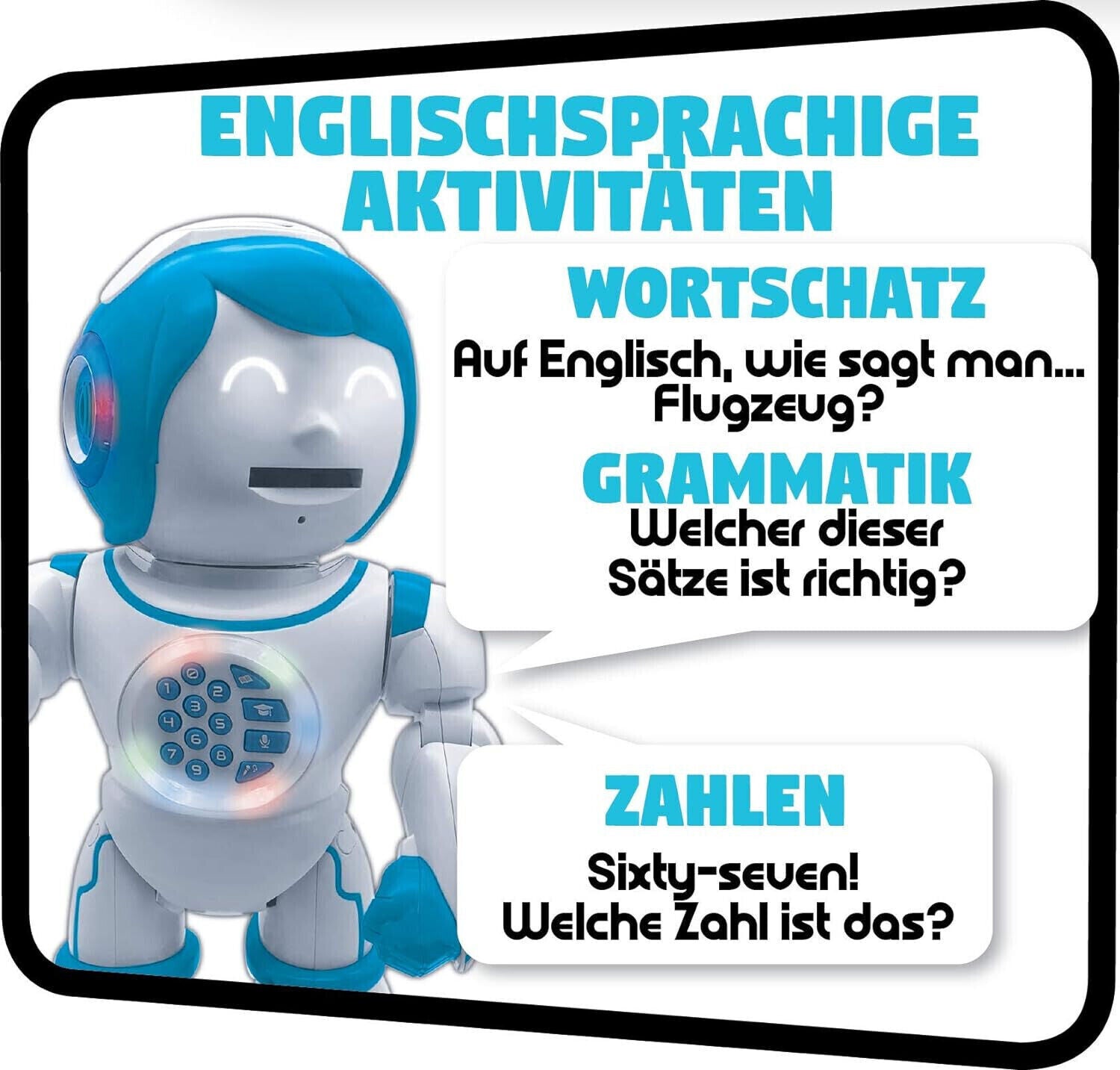Lexibook ROB90DE Powerman Kid - Pädagogischer und zweisprachiger deutsch Roboter