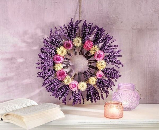 Trockenblumenkranz 'Provence' 30cm