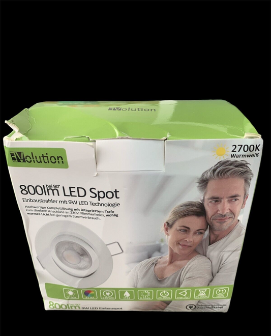Evolution LED Einbaustrahler 9W | 50mm Einbautiefe | Ø90mm Bohrlochdurchmesser |