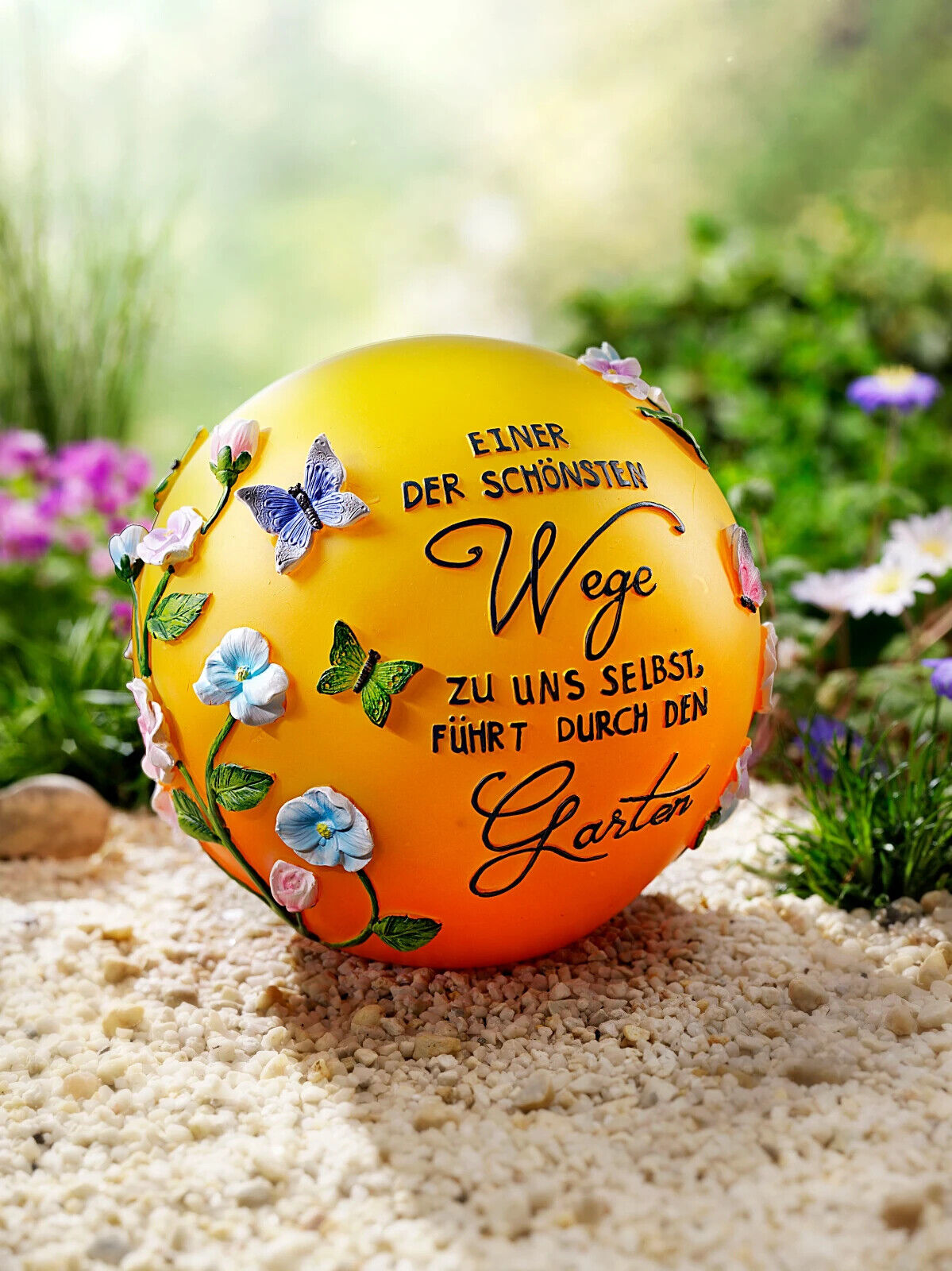 LED-Kugelleuchte "Wege" orange, 19cm Deko Dekoration Beleuchtung Wohnungsdeko