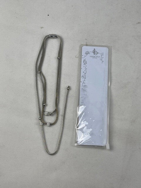 Crystal Blue Halskette Silber