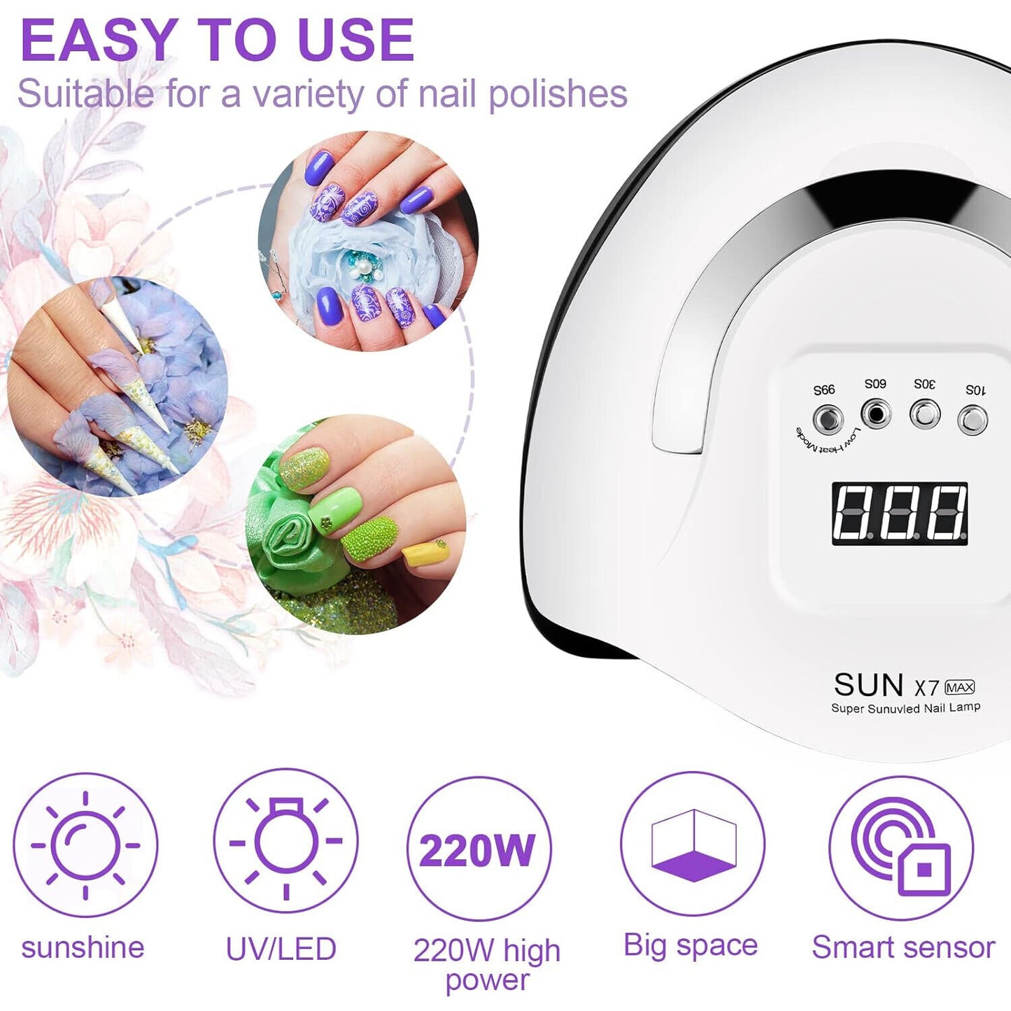Zawaer LED UV Lampe für Gelnägel