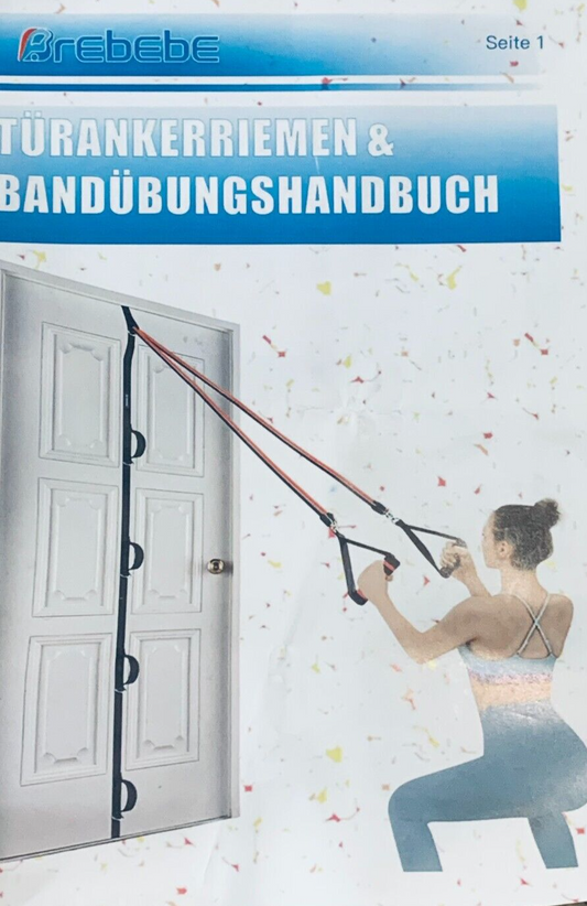 Brebebe Türanker Gurt für Widerstandsbänder Übungen, Multi-Point Anker Gym Befes