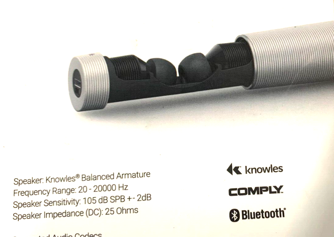 Earin m-1 True Wireless Ohrhörer Bluetooth In-Ear Kopfhörer