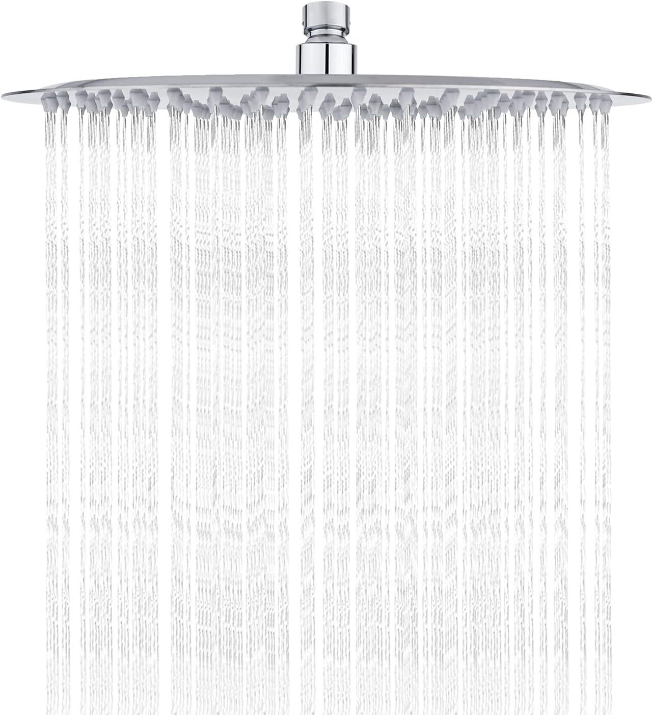 Ibergrif - Edelstahl Kopfbrause Regendusche, Duschkopf, 30cm Edelstahl, Silber