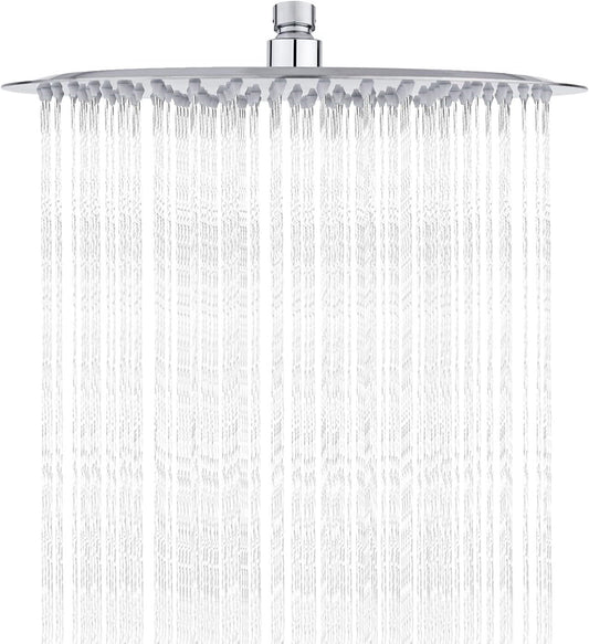 Ibergrif - Edelstahl Kopfbrause Regendusche, Duschkopf, 30cm Edelstahl, Silber