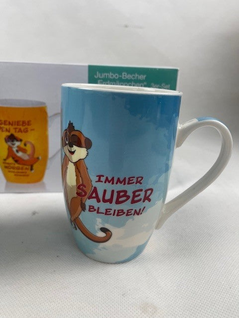 Jumbo-Becher "Erdmännchen", 2er-Set