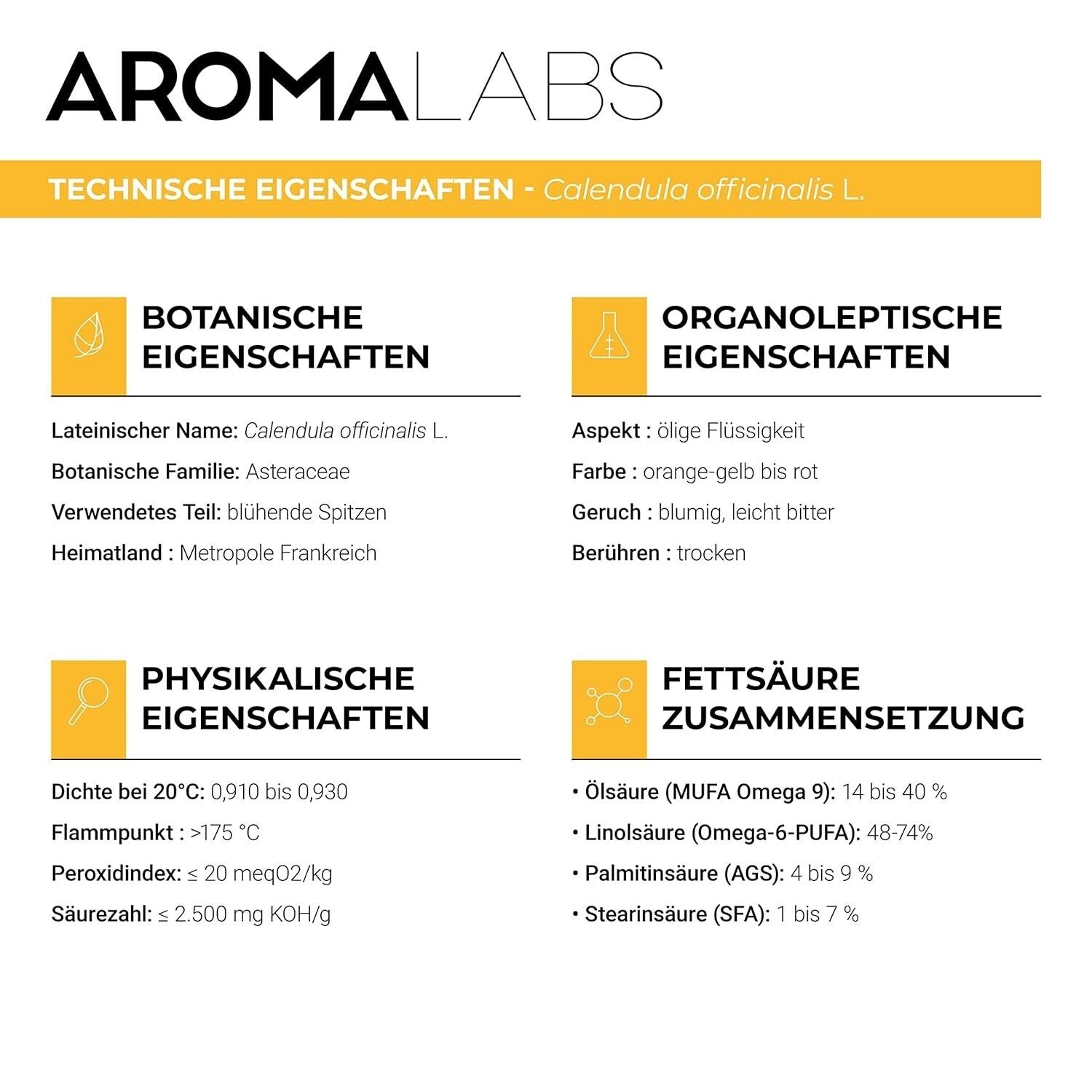 Bio - Macerate Ringelblumenöl - 100mL - 100% Rein, Natürlich und Cosmos zertifiz