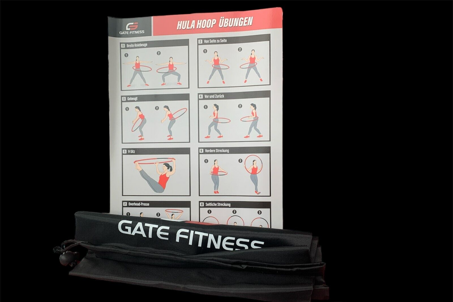GATE FITNESS Hula Hoop Reifen Erwachsene und Kinder zum Abnehmen [1,2kg