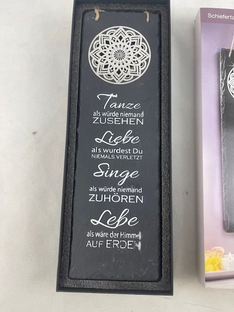 Schiefertafel "Lebensfreude"
