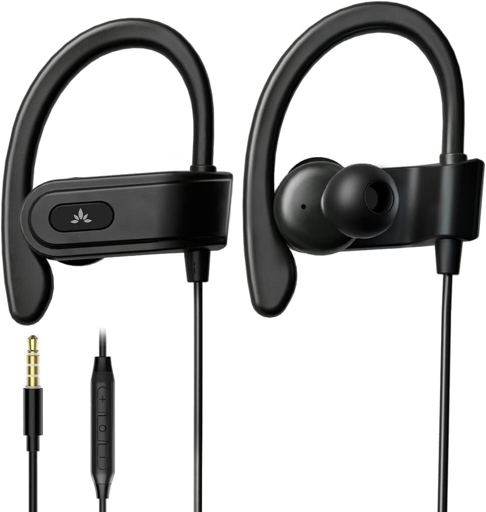 Avantree Sport Clip Kopfhörer mit Mikrofon, kabelgebundenes laufendes iPhone Kop