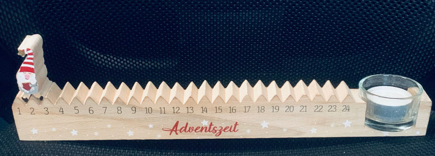 adventsleiste wichtel tomte inkl teelicht