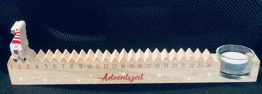 adventsleiste wichtel tomte inkl teelicht