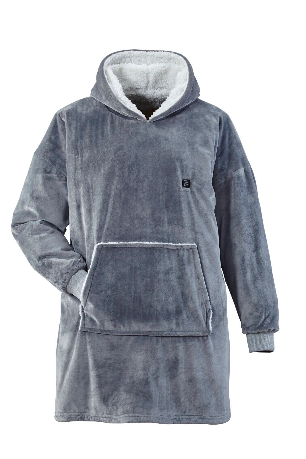 Orbisana Hoodie, beheizt Kuschelhoodie für Winter zum Wärmen Grau Kapuzen-Jacke