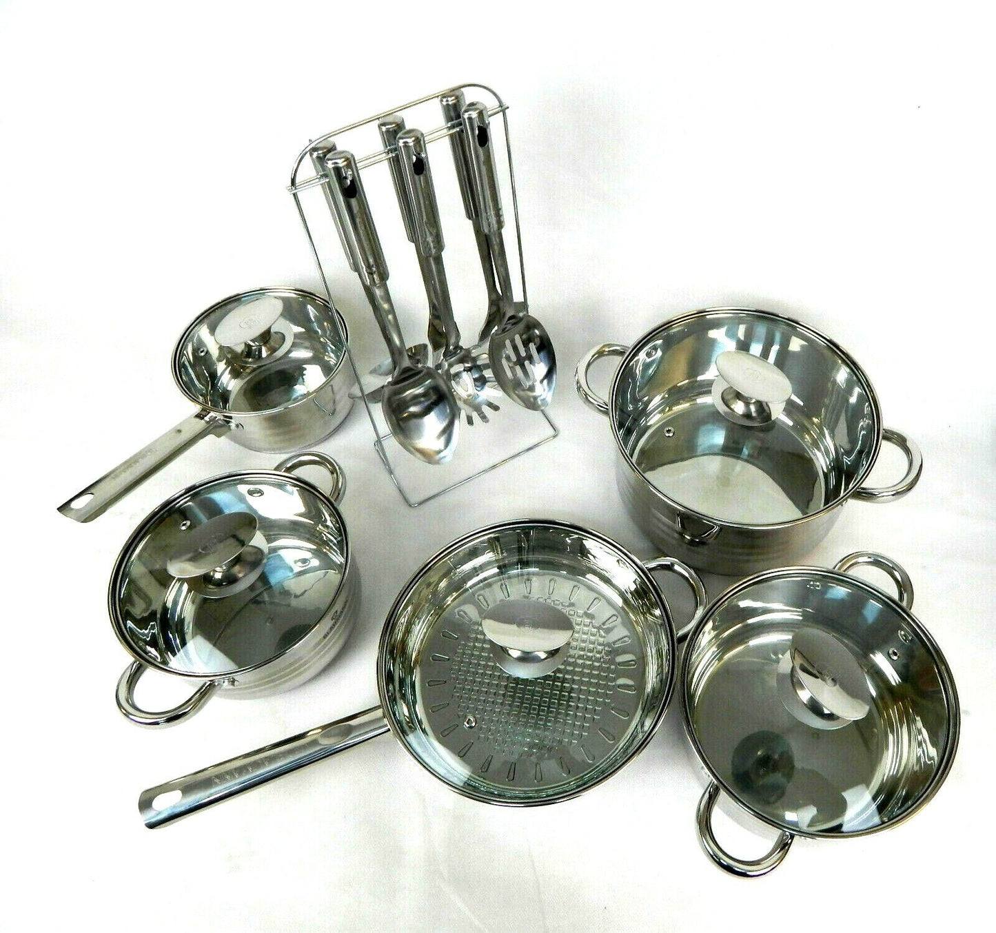 Blaumann Jumbo Gourmet Line 17-teilig Edelstahl Topset Kochtopf Set Bratpfanne