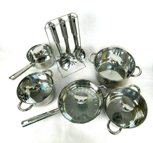 Blaumann Jumbo Gourmet Line 17-teilig Edelstahl Topset Kochtopf Set Bratpfanne