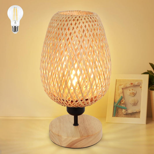 DINGLILIGHTING DLLT Small Desk Lamp Table Lamps Decorative Vintage Wooden Table