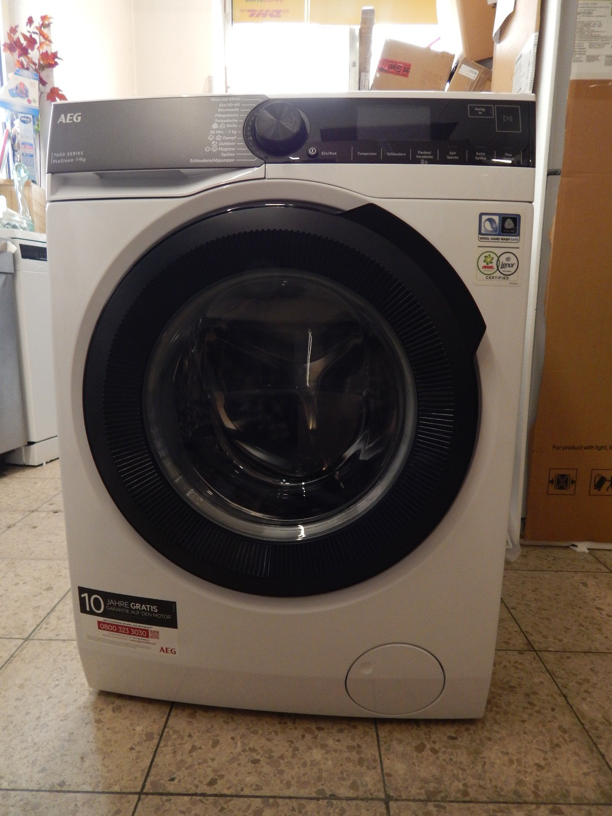 AEG Waschmaschine Serie 7000 mit ProSteam-Technologie LR7FA69FL, 9kg, 1400U/min
