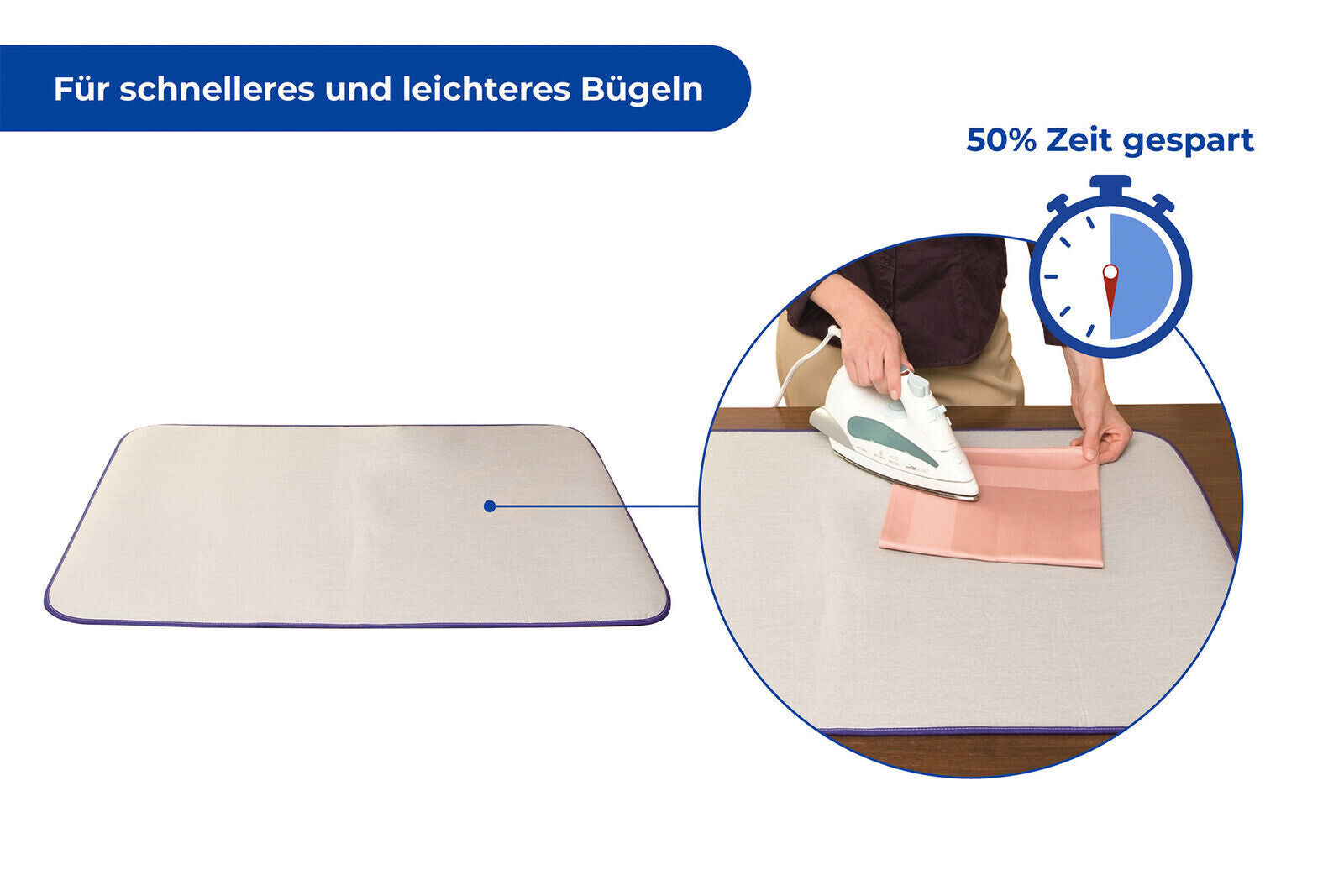 Bügelunterlage Bügeldecke Tischbügeldecke Matt