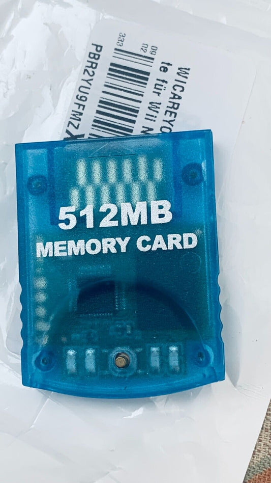 WICAREYO Clear Blue 512M Speicherkarte für Wii NGC Gamecube Konsole