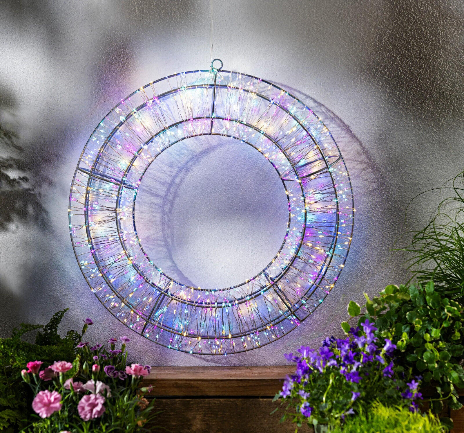 LED-Dekokranz "Pastel Shine" 960 LEDs Advent Deko Weihnachtsdeko LED Dekoration