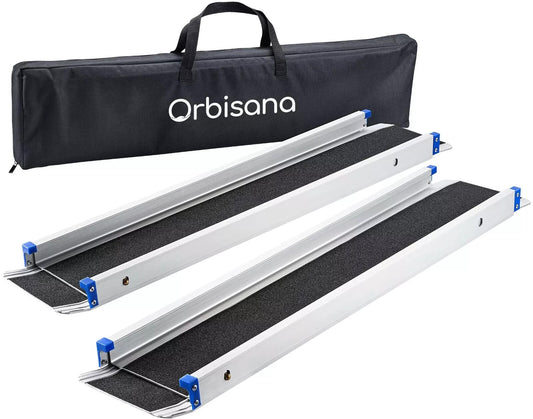 Orbisana Teleskop mobiles Rollstuhlrampe ausziehbar bis 152 cm Rutschfest