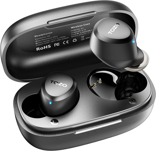TOZO A1 Mini Bluetooth Headphones 5.3 Headphones Wireless Bluetooth, In-Ear Blue