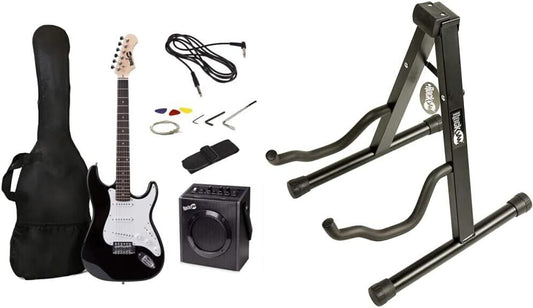 Elektrische Gitarre RockJam Full Size Kit 10Watt Amp Musikinstrument AKZEPTABEL