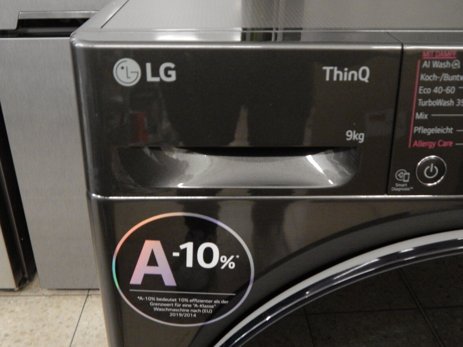 LG Waschmaschine F4WR709YB2019 9kg in Schwarz 1400U/min Inverter Motor Appfähig