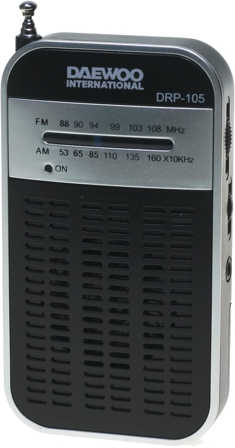 Daewoo Transistorradio DRP-105, Taschenradio mit AM/FM-Lautsprecher, kleines bat