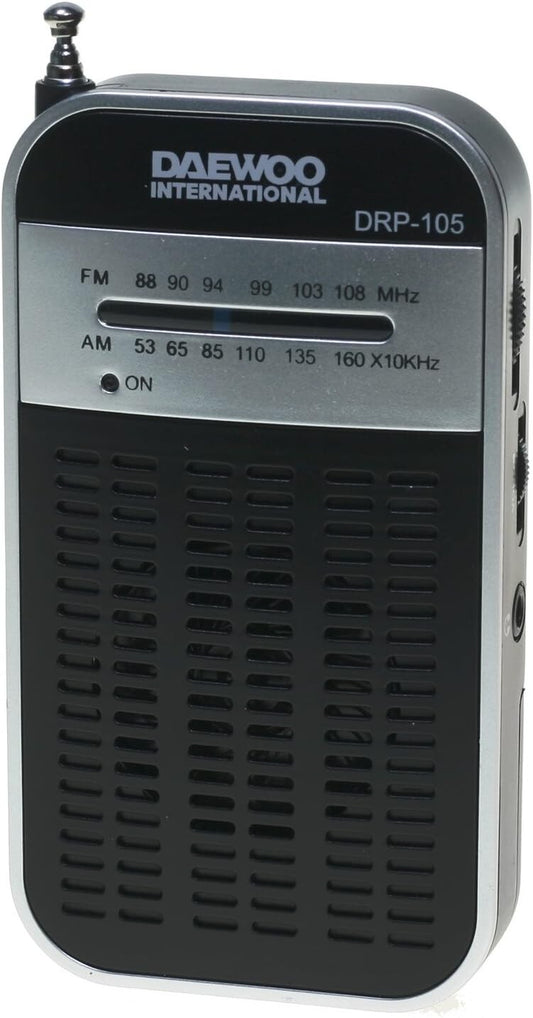 Daewoo Transistorradio DRP-105, Taschenradio mit AM/FM-Lautsprecher, kleines bat